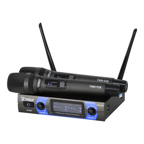 MICROFONO INALAMBRICO DOBLE UHF PERFORMANCE CON BATERIA RECARGABLE