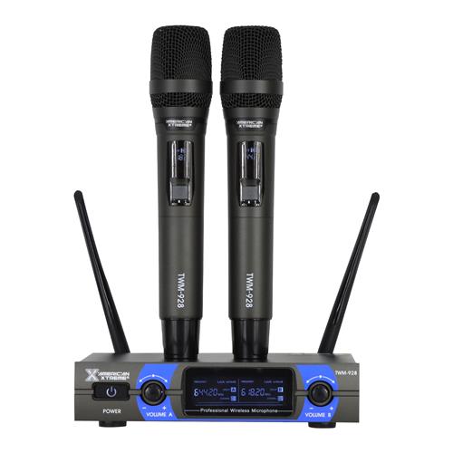 MICROFONO INALAMBRICO DOBLE UHF PERFORMANCE CON BATERIA RECARGABLE