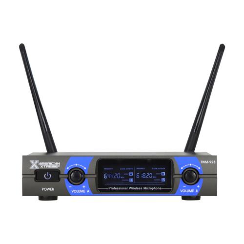 MICROFONO INALAMBRICO DOBLE UHF PERFORMANCE CON BATERIA RECARGABLE