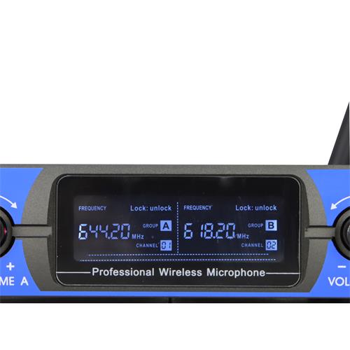 MICROFONO INALAMBRICO DOBLE UHF PERFORMANCE CON BATERIA RECARGABLE