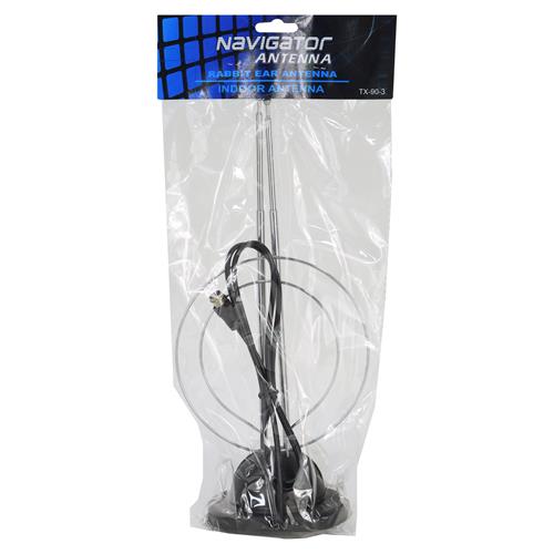 ANTENA PARA TV TIPO CONEJO C/CABLE RG-59