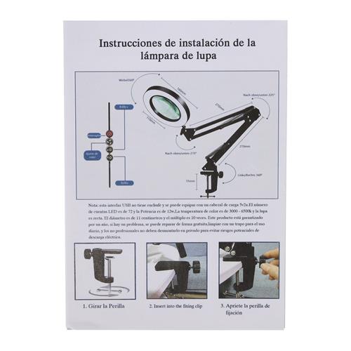 LUPA CON LAMPARA LED DE MESA BRAZO EXTENSIBLE