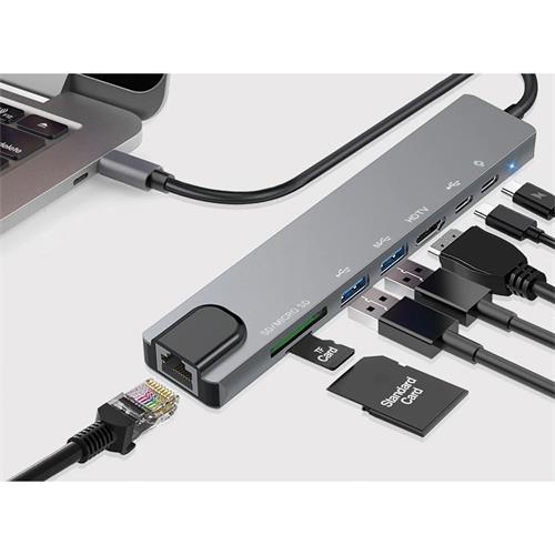 CONCENTRADOR HUB TIPO-C 8 EN 1