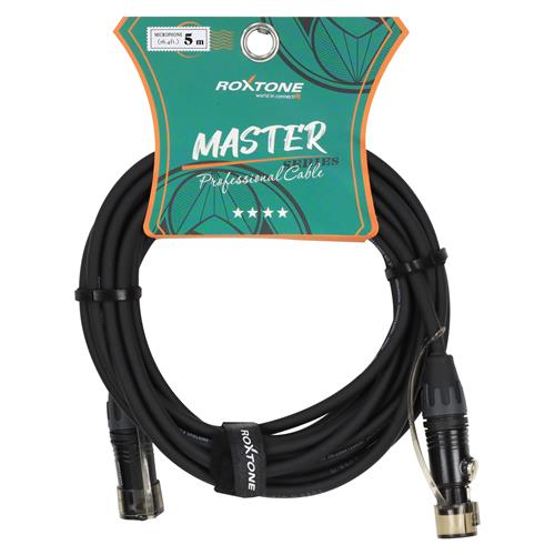 CABLE PARA MICROFONO PROFESIONAL 1 PLUG CANON X 1 JACK CANON 5MT