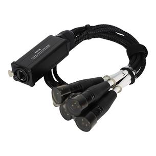 ADPTADOR SPLITTER 4 PLUG XLR X RJ45 CON CABLE