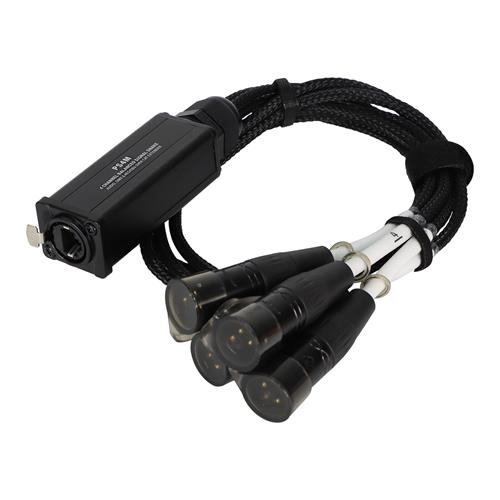 ADPTADOR SPLITTER 4 PLUG XLR X RJ45 CON CABLE