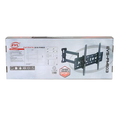 SOPORTE EXPANDIBLE 1 BRAZO PARA TV 32-65/66 LBS/±15°