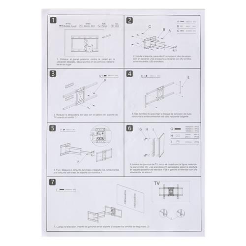 SOPORTE EXPANDIBLE 1 BRAZO PARA TV 32-80/88 LBS/±5°
