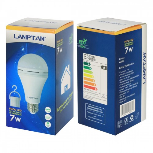 FOCO LED RECARGABLE 7W 6500K - CLA