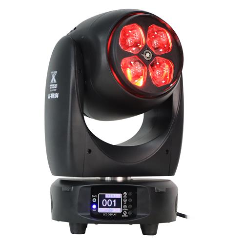 LUZ LED ROBOTICA BEE EYES 4x40W RGBW CON ROTACION ZOOM