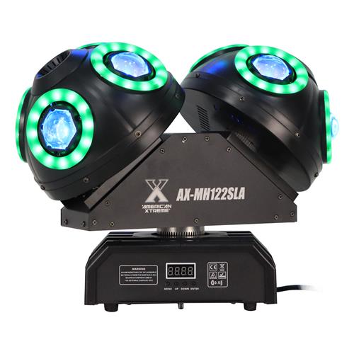 LUZ LED ROBOTICA DOBLE CABEZA 8x10W RGBW + LASER RG