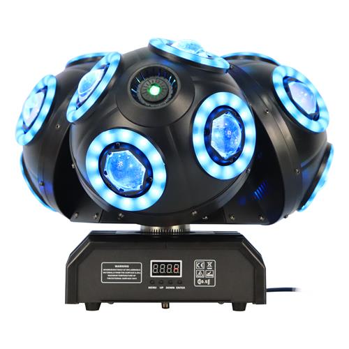 LUZ LED ROBOTICA TRIPLE CABEZA 12x10W RGBW + LASER RGB