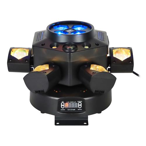 LUZ LED ROBOTICA BEE EYES 6 BRAZOS 10W + LASER RG