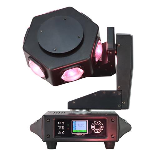 LUZ LED ROBOTICA ROTACION INFINITA 6x40W RGBW