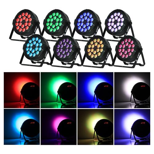 LUZ LED PAR 18x10W/6 EN 1 RGBWA+UV