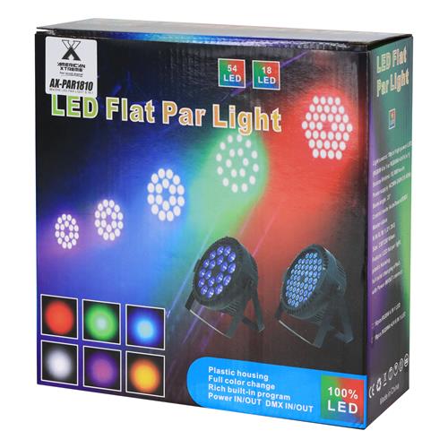 LUZ LED PAR 18x10W/6 EN 1 RGBWA+UV