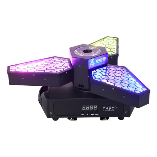 LUZ LED RETRO 3x100W BLANCO CALIDO + RGB + 1x40W RGBW