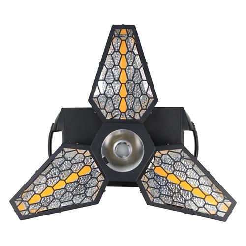LUZ LED RETRO 3x100W BLANCO CALIDO + RGB + 1x40W RGBW