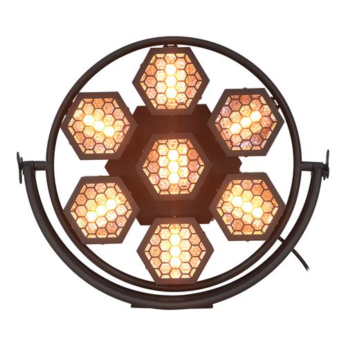 LUZ LED RETRO 7x50W BLANCO CALIDO + RGB