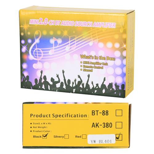 AMPLIFICADOR MINI USB/SD/FM/BLT 200W 2CH