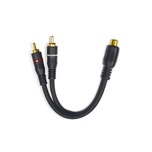 CABLE AUDIO Y 2 PLUG RCA X 1 JACK RCA CORTO BLIS