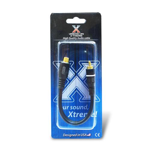 CABLE AUDIO Y 2 PLUG RCA X 1 JACK RCA CORTO BLIS