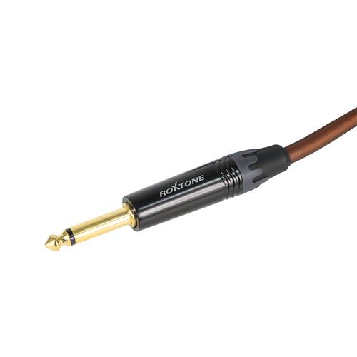 CABLE PARA INSTRUMENTO 1 PLUG 6.3MN X LADO TRANSPARENTE CAFE 3MT (TBN)