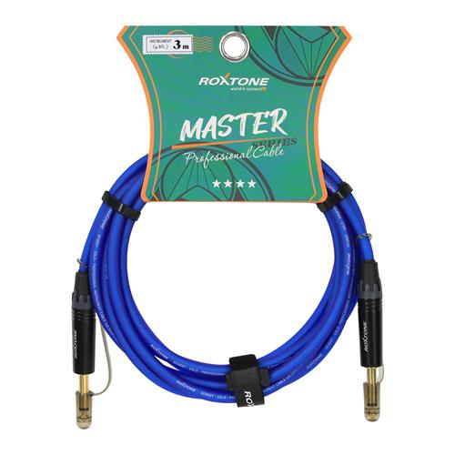 CABLE PARA INSTRUMENTO 1 PLUG 6.3MN X LADO TRANSPARENTE AZUL 3MT (TBU)