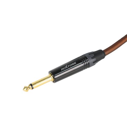 CABLE PARA INSTRUMENTO 1 PLUG 6.3MN X LADO TRANSPARENTE CAFE 6MT (TBN)
