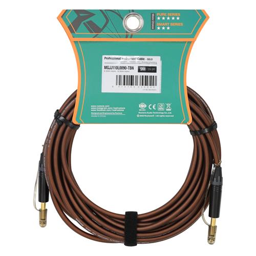 CABLE PARA INSTRUMENTO 1 PLUG 6.3MN X LADO TRANSPARENTE CAFE 9MT (TBN)
