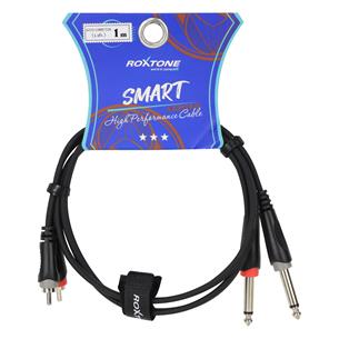 CABLE AUDIO 2 PLUG RCA X 2 PLUG 6.3 MN 1MT