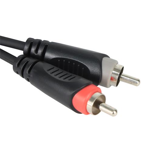 CABLE AUDIO 2 PLUG RCA X 2 PLUG 6.3 MN 1MT