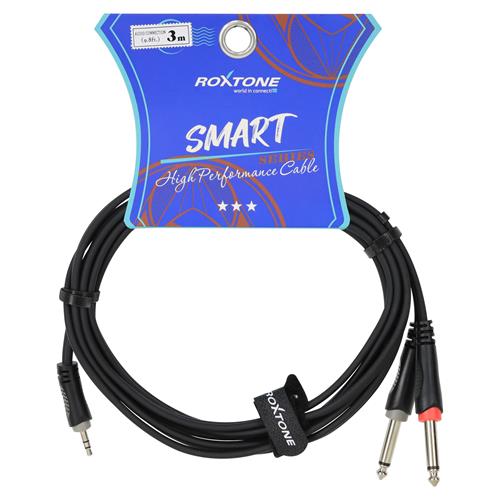 CABLE AUDIO 1 PLUG 3.5 ST X 2 PLUG 6.3 MN 3MT