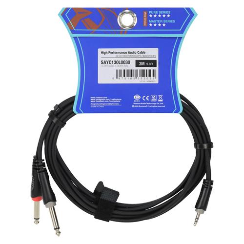 CABLE AUDIO 1 PLUG 3.5 ST X 2 PLUG 6.3 MN 3MT