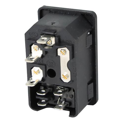 JACK CHASIS PODER AC CON PORTAFUSIBLE/SWITCH