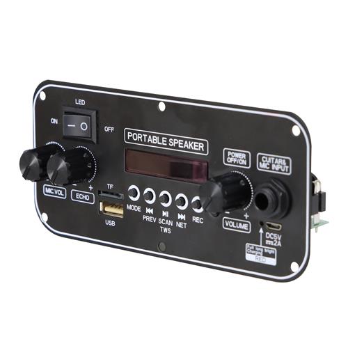 MODULO AMPLIFICADOR 2X10W P/CAJA RECARGABLE CON USB/SD/FM/BLT/AUX/MIC