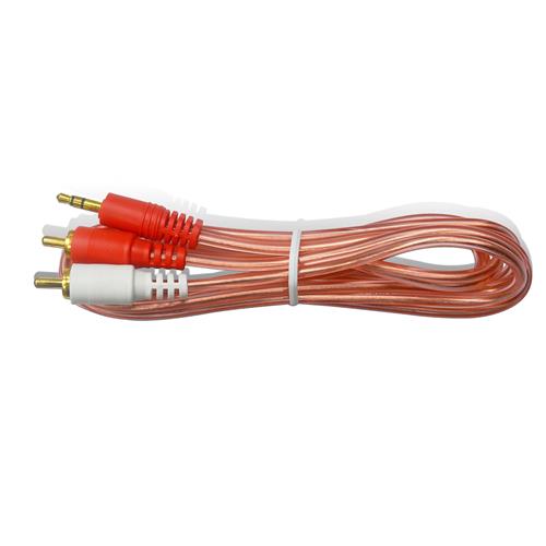 CABLE DISCMAN 2 PLUG RCA X 1 PLUG 3.5 ST 1.5MT TRANS