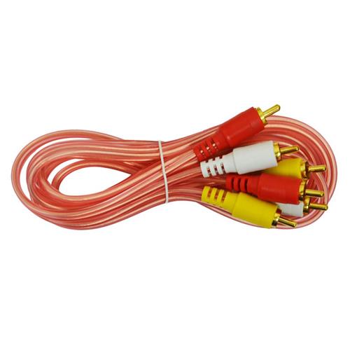 CABLE DVD 3 PLUG RCA X 3 PLUG RCA 1.8MT TRANSP.