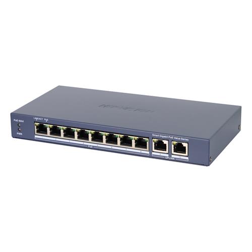 SWITCH 8 PUERTOS POE + 2 GIGABIT RJ45 - CLA