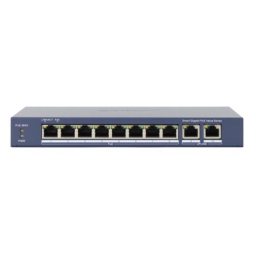 SWITCH 8 PUERTOS POE + 2 GIGABIT RJ45 - CLA