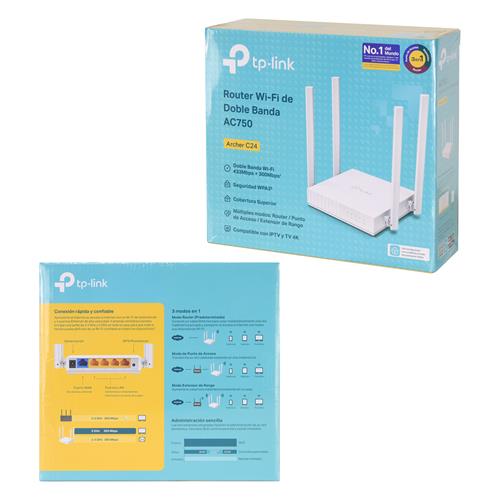 ROUTER WIFI AC750 4 ANTENAS 4 PUERTOS LAN - CLA