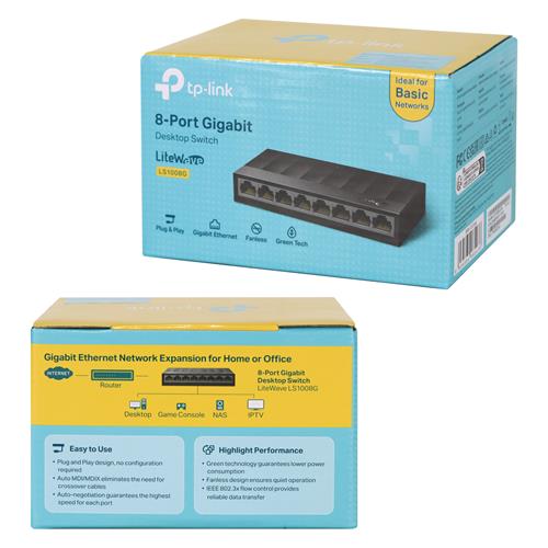 SWITCH 8 PUERTOS GIGABIT RJ45 - CLA