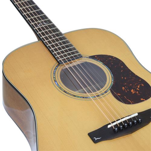 GUITARRA ACUSTICA GOLD NATURAL SATINADO CON ESTUCHE DELUXE - DESC