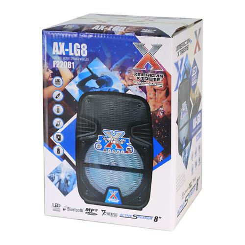 CAJA AMPLIFICADA PORTATIL 8 15000W CON LED - DESC
