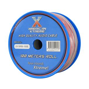 CABLE PARA PARLANTE X ROLLO (100MT) ROJO/NEGRO 18
