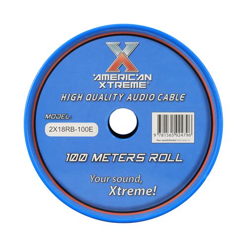 CABLE PARA PARLANTE X ROLLO (100MT) ROJO/NEGRO 18