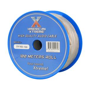 CABLE PARA PARLANTE X ROLLO (100MT) TRANSPARENTE 18