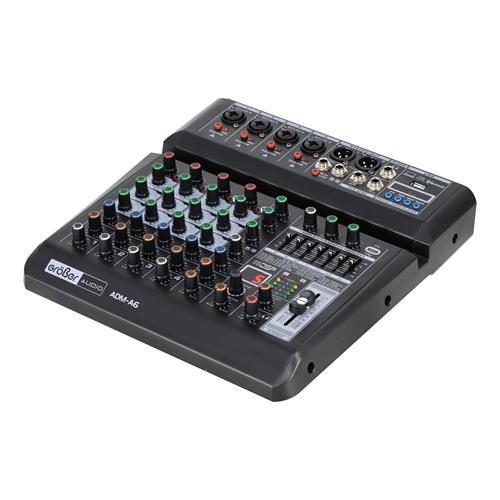 CONSOLA PASIVA PROFESIONAL 6 CANALES CON USB/BLUETOOTH/FX/PC LINK