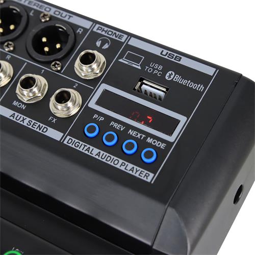 CONSOLA PASIVA PROFESIONAL 8 CANALES CON USB/BLUETOOTH/FX/PC LINK