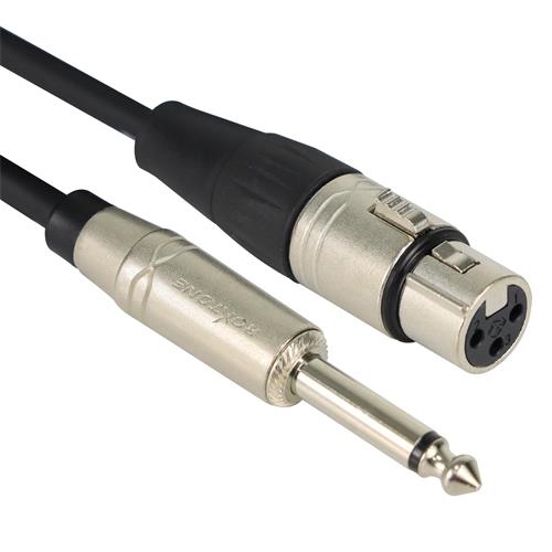 CABLE PARA MICROFONO 1 PLUG 6.3 MN X 1 JACK CANON 10MT